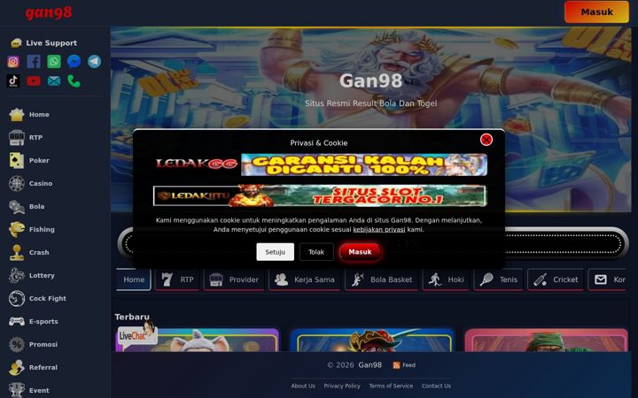 Screenshot of gan98.net