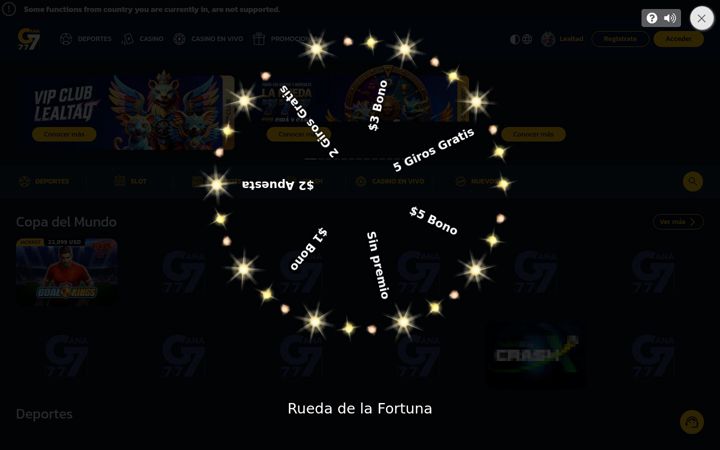 Screenshot of gana777.sv