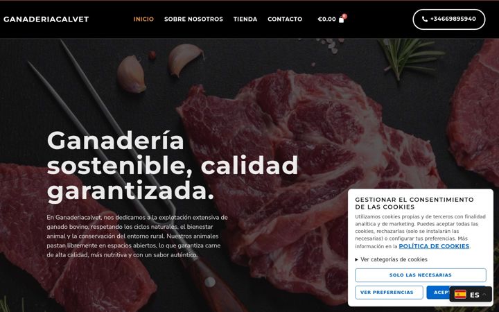 Screenshot of ganaderiacalvet.com