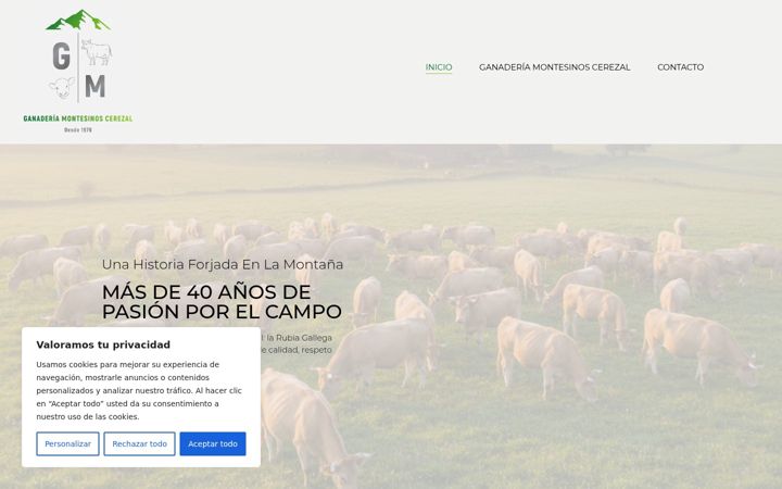 Screenshot of ganaderiamontesinos.com
