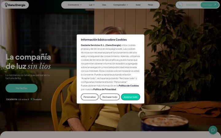 Screenshot of ganaenergia.com