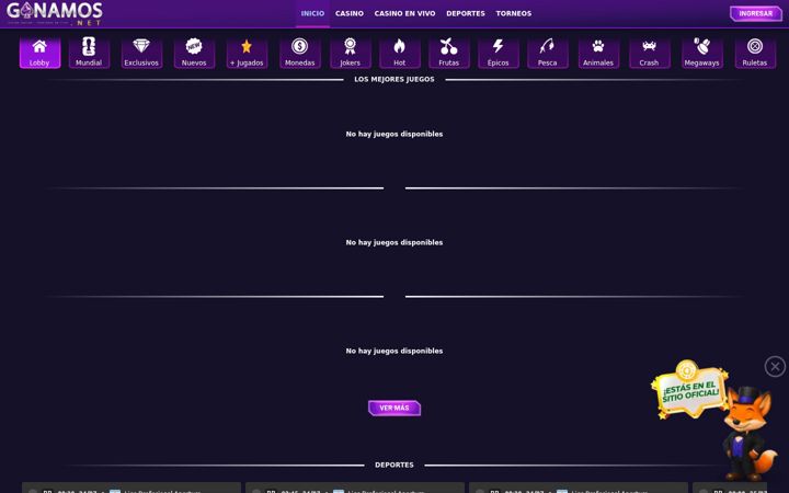 Screenshot of ganamosnet30.com