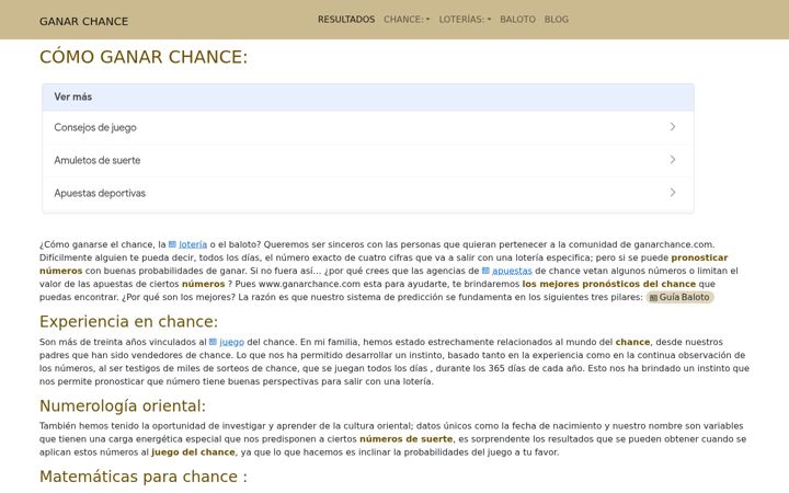 Captura de ecrã de ganarchance.com
