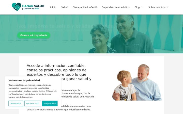 Screenshot of ganarsaludycalidaddevida.com
