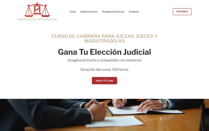 Screenshot of ganatueleccionjudicial.com