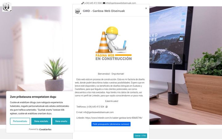 Screenshot of ganboawebdiseinuak.com