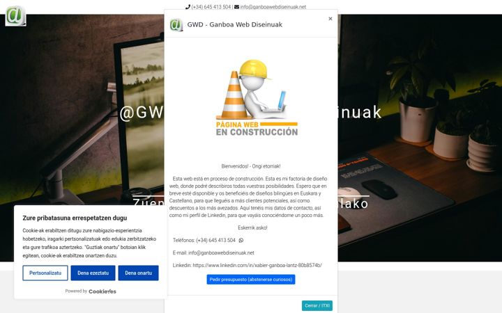 Screenshot of ganboawebdiseinuak.net
