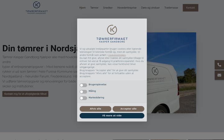 Screenshot of gandborg.dk
