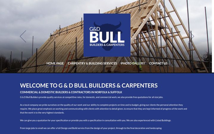 Screenshot of ganddbullbuilders.co.uk