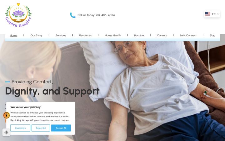 Screenshot of gandenhospicetx.com