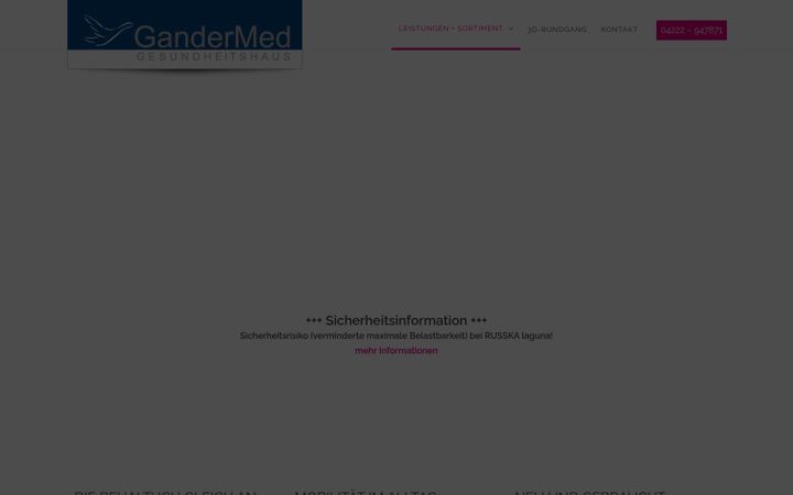 Screenshot of gandermed.de