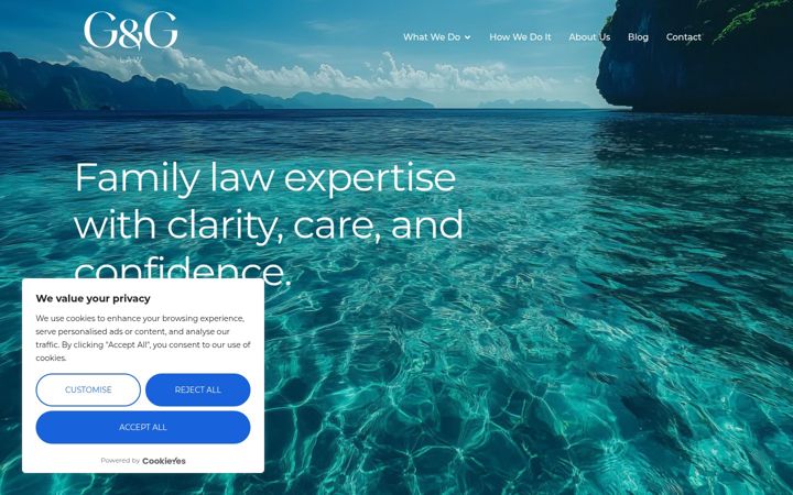 Screenshot of gandglaw.co.uk