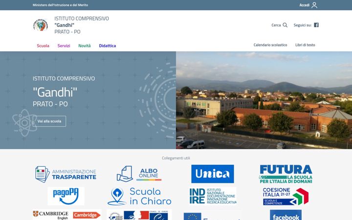 Screenshot of gandhiprato.edu.it