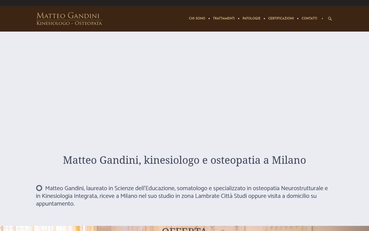 Screenshot of gandinikinesiologo.it