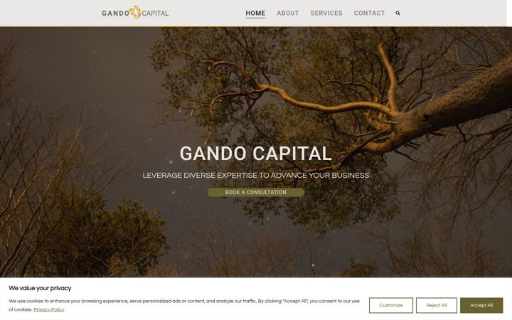 Screenshot of gandocapital.com