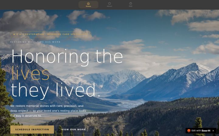 Screenshot of gandsrestoration.com