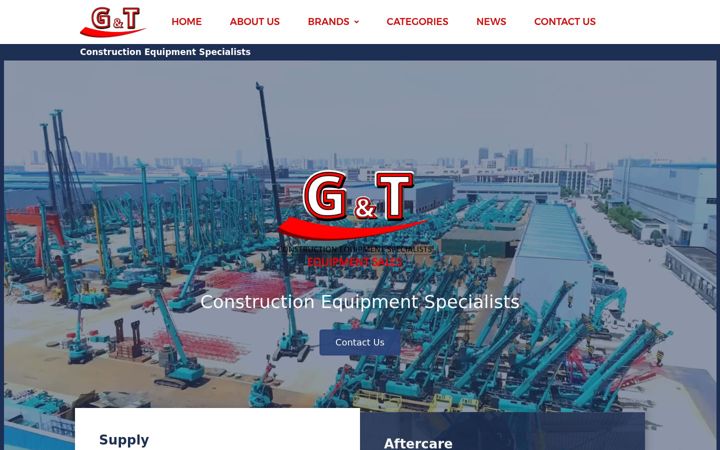Screenshot of gandtequipmentsales.co.uk