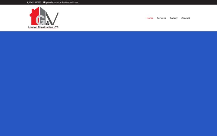 Screenshot of gandvlondonconstructionltd.co.uk