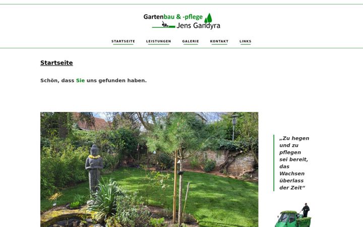 Screenshot of gandyra-gartenpflege.de