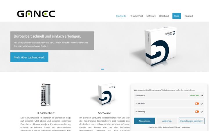 Screenshot of ganec.de