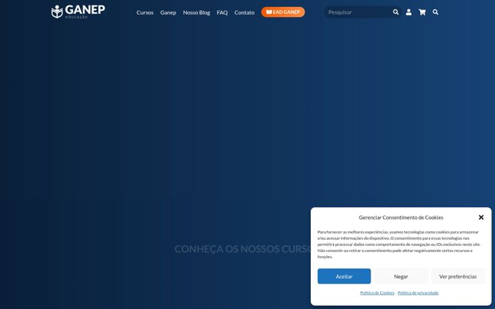Screenshot of ganepeducacao.com.br