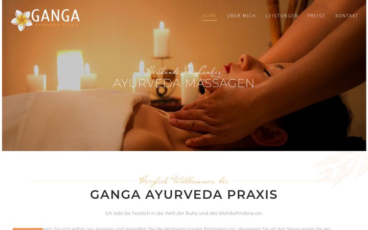 Screenshot of ganga-ayurveda.de