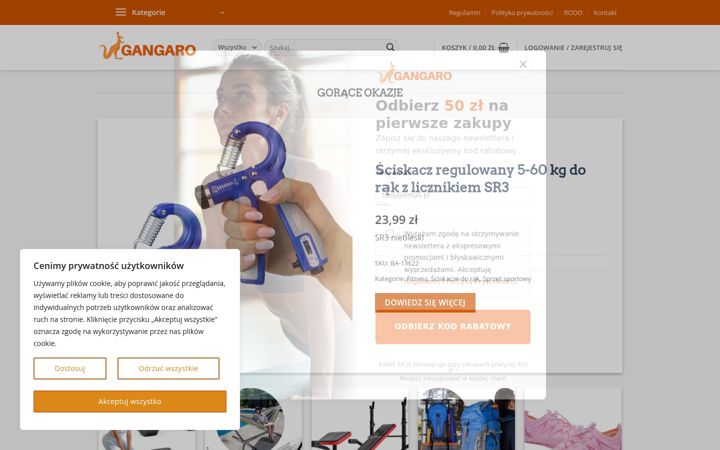 Screenshot of gangaro.com