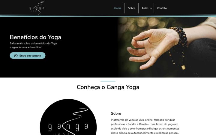 Screenshot of gangayoga.com.br