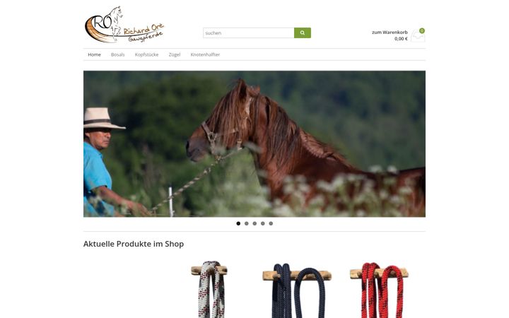 Screenshot of gangpferde-shop.de