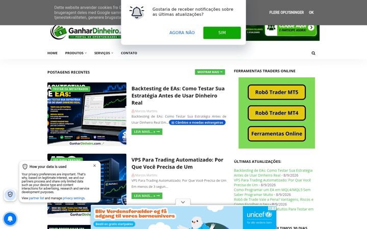 Screenshot of ganhardinheiro.com