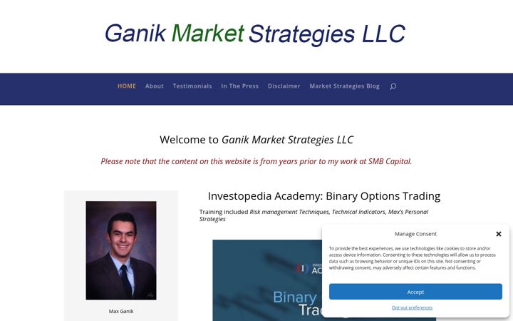Screenshot of ganikmarketstrategies.com