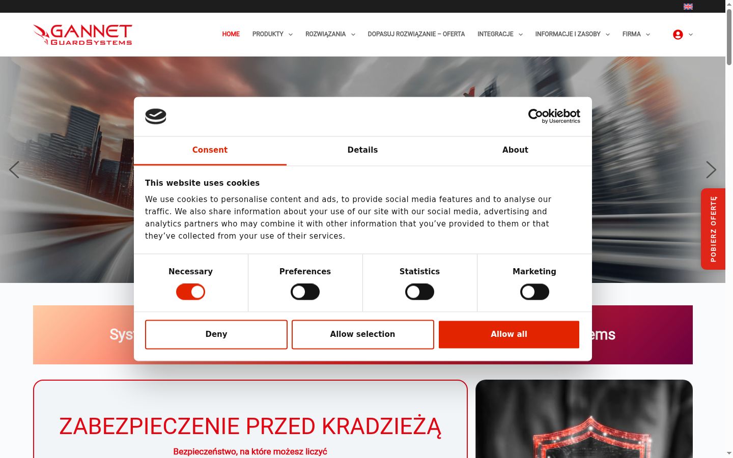 Snímek obrazovky baneru souhlasu zobrazeného před jakoukoli interakcí