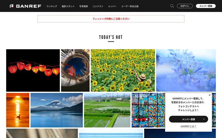 Screenshot of ganref.jp