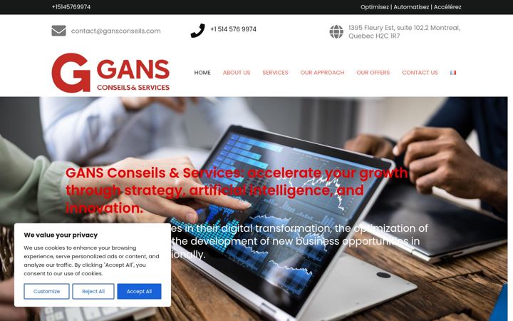 Screenshot of gansconseils.com