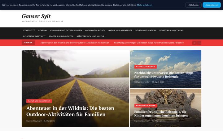 Screenshot of ganser-sylt.de