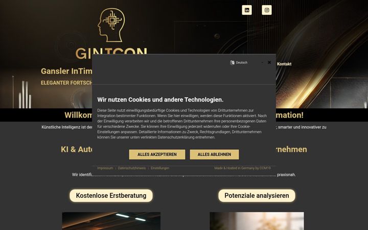 Screenshot of gansler-intime-consulting.com