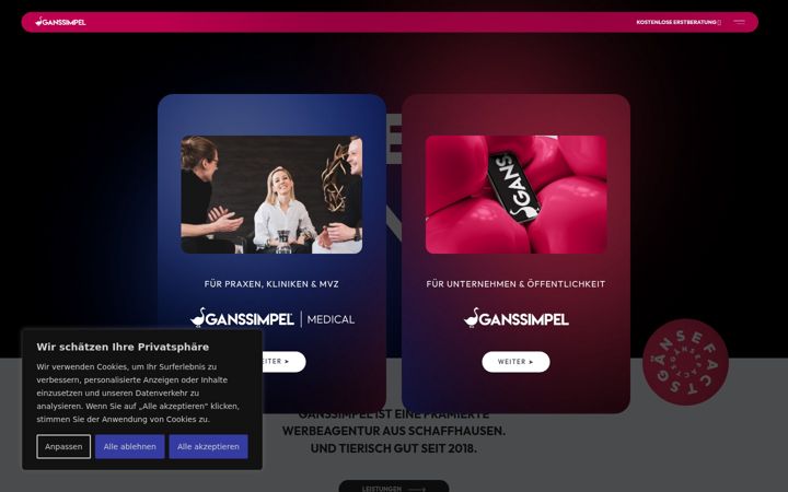 Screenshot of ganssimpel.com
