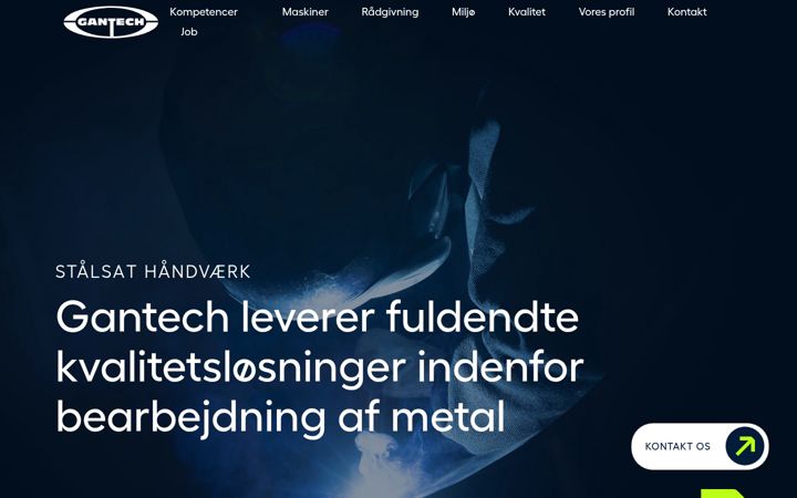 Skärmbild av gantech.dk