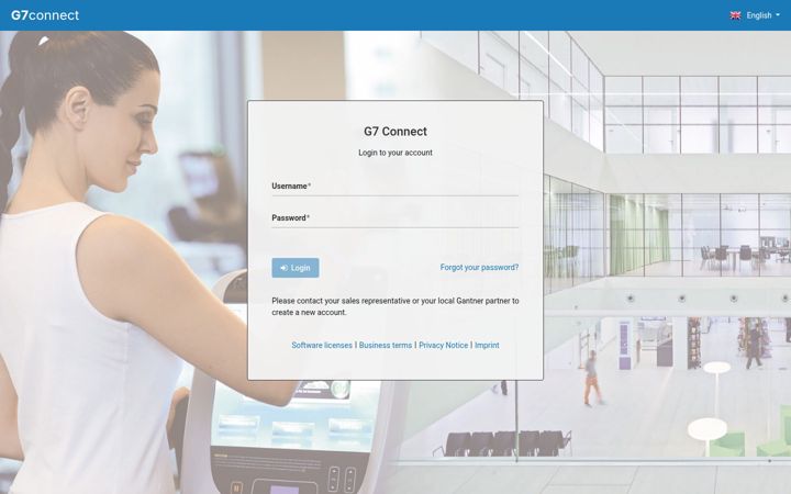 Screenshot of gantner.cloud