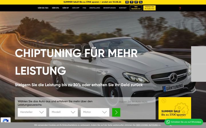 Screenshot of gantuning.de