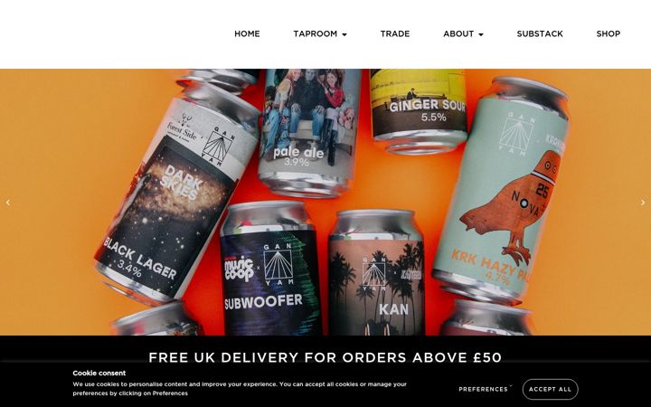 Screenshot of ganyambrew.co.uk