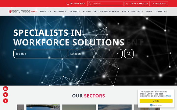 Screenshot of ganymedesolutions.co.uk