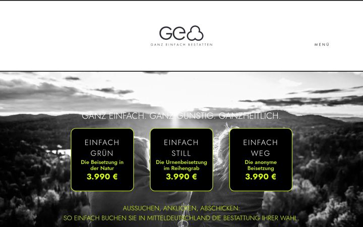Screenshot of ganz-einfach-bestatten.de