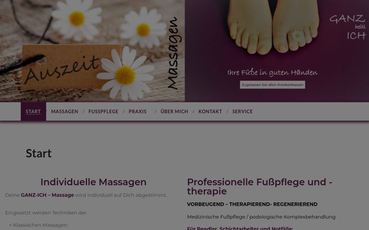 Screenshot of ganz-ich.info