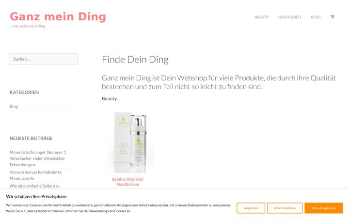 Screenshot of ganz-mein-ding.de