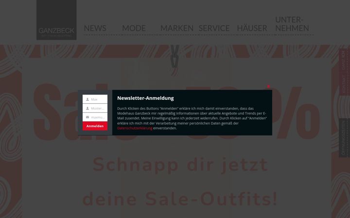 Screenshot of ganzbeck.de
