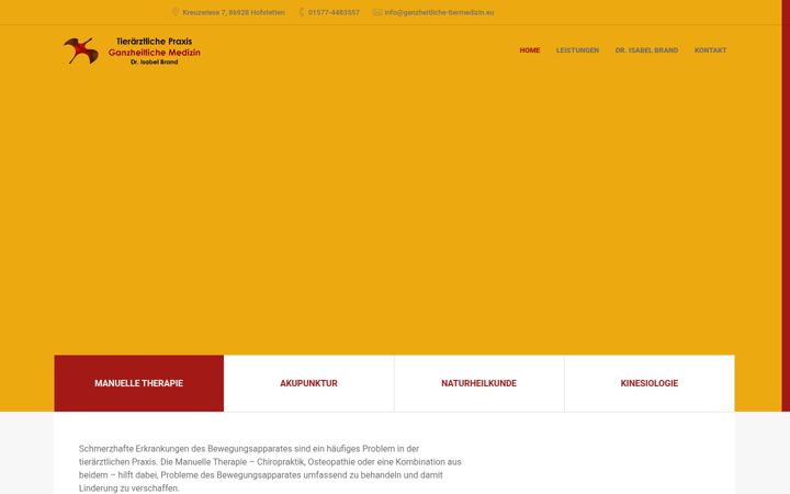 Screenshot of ganzheitliche-tiermedizin.eu