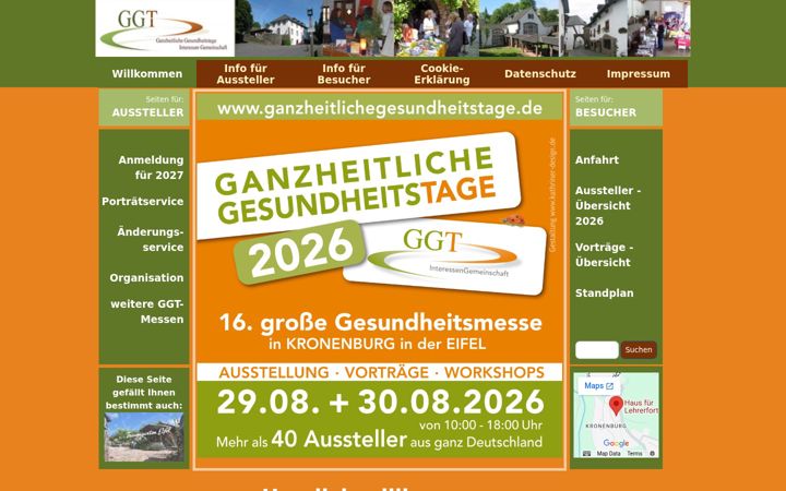 Screenshot of ganzheitlichegesundheitstage.de