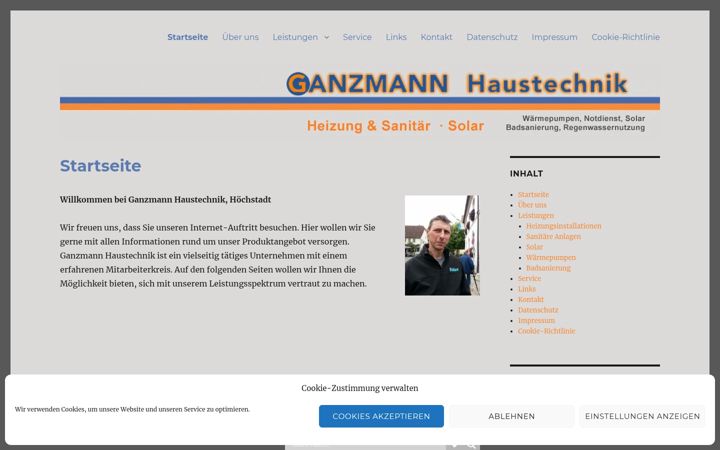 Screenshot of ganzmann-haustechnik.de