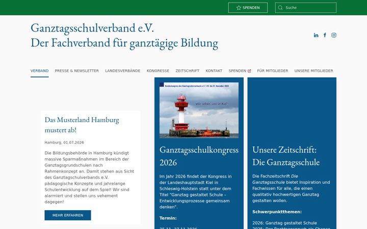 Screenshot of ganztagsschulverband.de